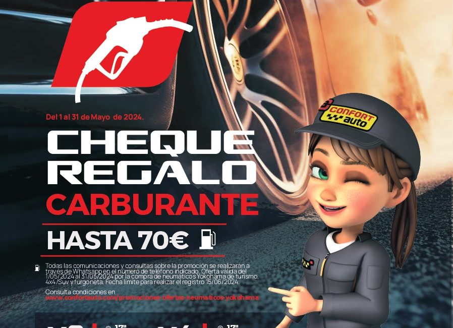 CON YOKOHAMA HASTA 70€ EN CHEQUES REGALO CARBURANTE