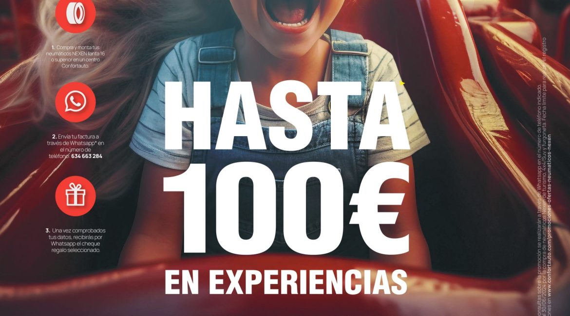 CON NEXEN HASTA 100€ EN CHEQUE REGALO CARBURANTE O EXPERIENCIAS