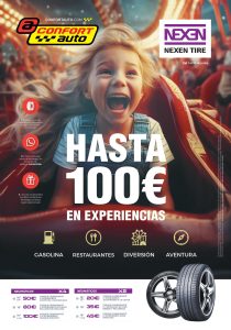 CON NEXEN HASTA 100€ EN CHEQUE REGALO CARBURANTE O EXPERIENCIAS