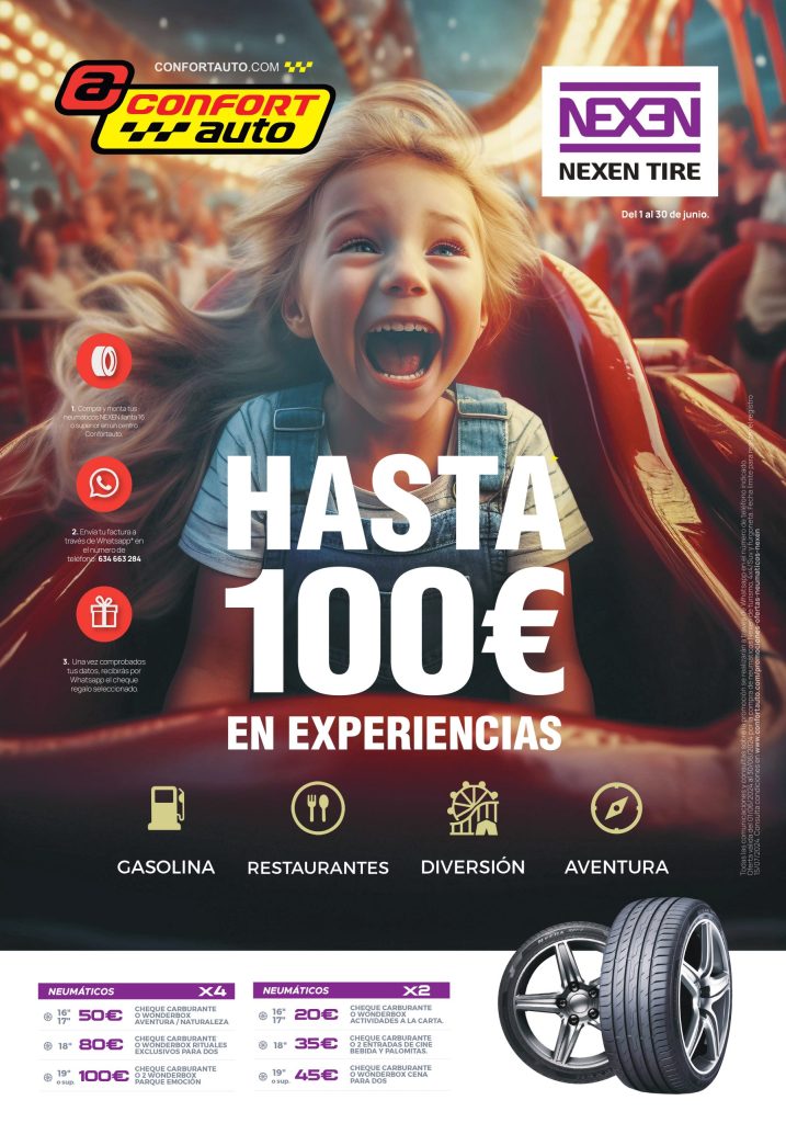 CON NEXEN HASTA 100€ EN CHEQUE REGALO CARBURANTE O EXPERIENCIAS