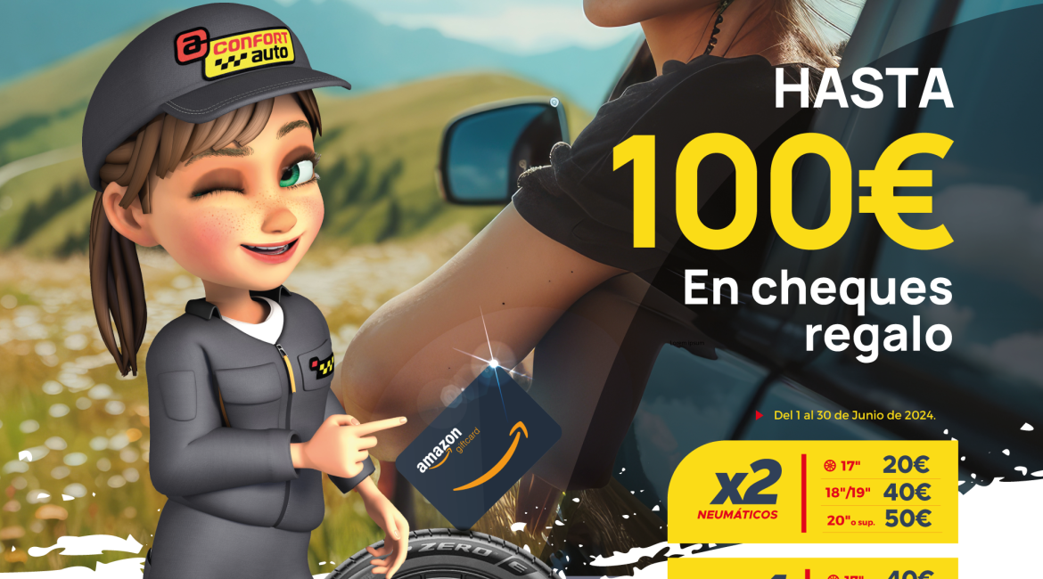 CON PIRELLI HASTA 100€ EN CHEQUE REGALO AMAZON