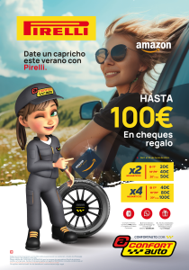 CON PIRELLI HASTA 100€ EN CHEQUE REGALO AMAZON