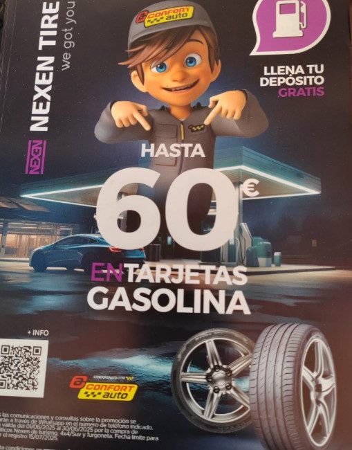 Hasta 60 € en tarjetas gasolina